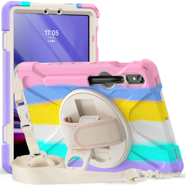 Pastiprinātas aizsardzības apvalks - krāsains / rozs (Galaxy Tab S7 11" / S8 11" / S9 11" / S9 FE 5G / S10 FE / S10 Lite)