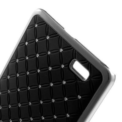 Huawei Ascend Mate 7 elegants melns apvalks ar spīduļiem / Vacins.lv