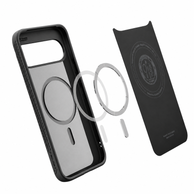 "Spigen" Liquid Air Mag fit apvalks - melns (Pixel 10 / 10 Pro)