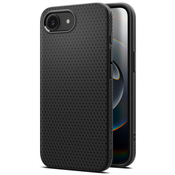 "Spigen" Liquid Air Mag fit apvalks - melns (iPhone 17e / 16e)