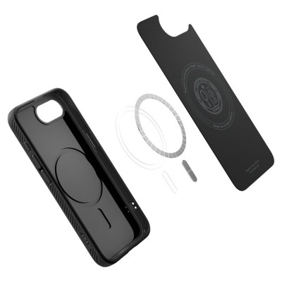 "Spigen" Liquid Air Mag fit apvalks - melns (iPhone 17e / 16e)