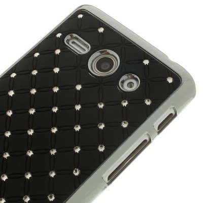 Huawei Ascend Y530 elegants melns apvalks ar spīduļiem / Vacins.lv