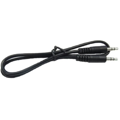 „Bullet“ 3.5mm AUX stereo audio vads (1 m., melns) / vacins.lv