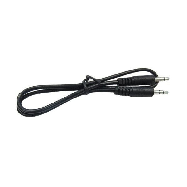 „Bullet“ 3.5mm AUX stereo audio vads - melns (1 m.)