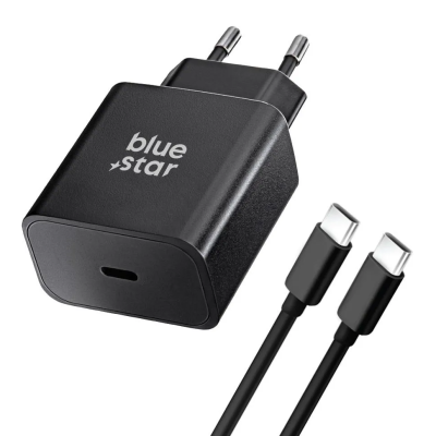 „Blue Star“ зарядное устройство (45W) - чёрный + USB-C провод