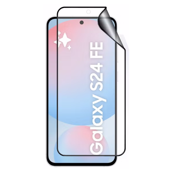 „Ceramics“ гибридная защитная пленка (полное покрытие) - чёрная (Galaxy S24 FE)