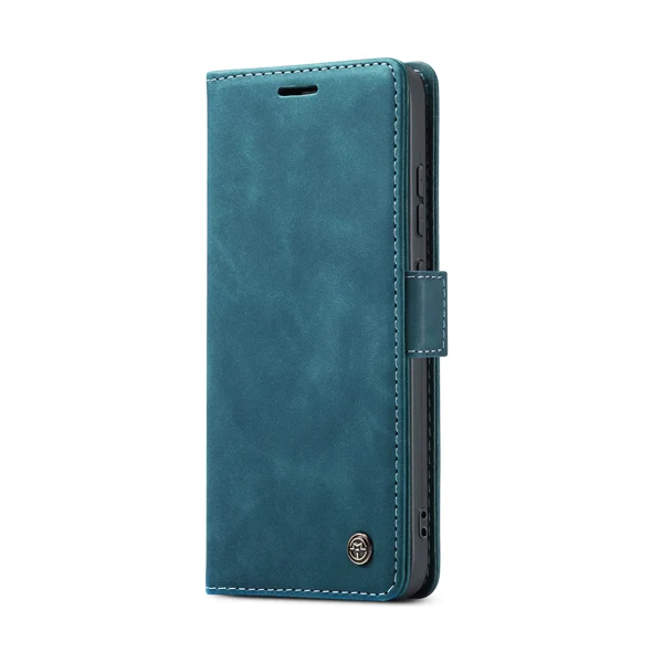"CaseMe" Retro Skin atvēramais ādas maciņš - zaļš (Galaxy S26 Ultra)