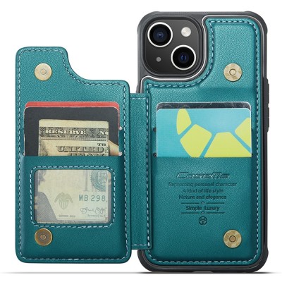 „CaseMe“ Wallet apvalks - zaļš (iPhone 15)