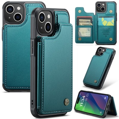„CaseMe“ Wallet apvalks - zaļš (iPhone 15)