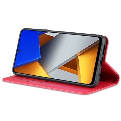Чехол-книжка "AZNS" Retro - красный (Poco M4 Pro 4G)