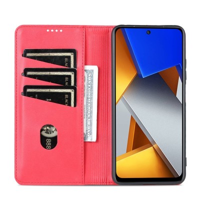Чехол-книжка "AZNS" Retro - красный (Poco M4 Pro 4G)