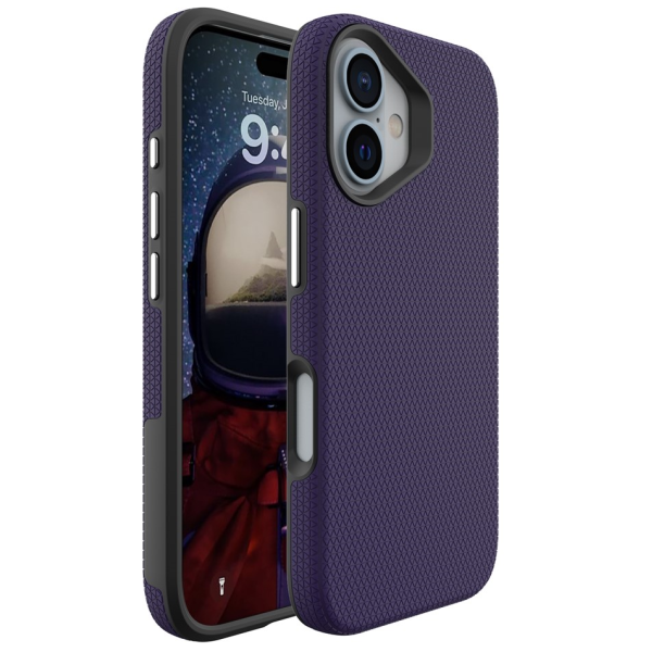 „TUKU“ Shockproof kõva silikoonümbris - фиолетовый (iPhone 16)