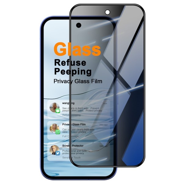 "IMAK" Tempered Glass melns ekrāna aizsargstikls - privāta (Pixel 10a)