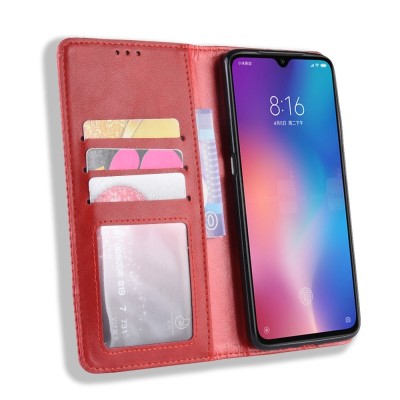 Чехол-книжка „Vintage“ - красный (Mi 9 Lite)