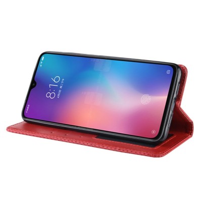 „Vintage“ atvērams maciņš - sarkans (Mi 9 Lite)