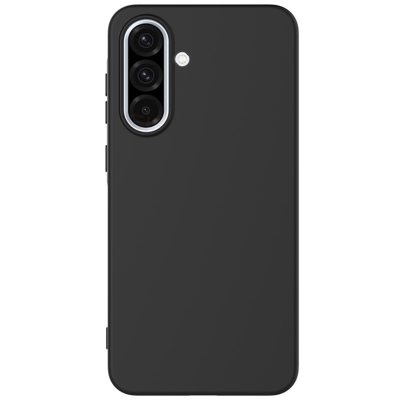 "Shell" cieta silikona (TPU) apvalks - melns (Galaxy A37 / A36 / A56)