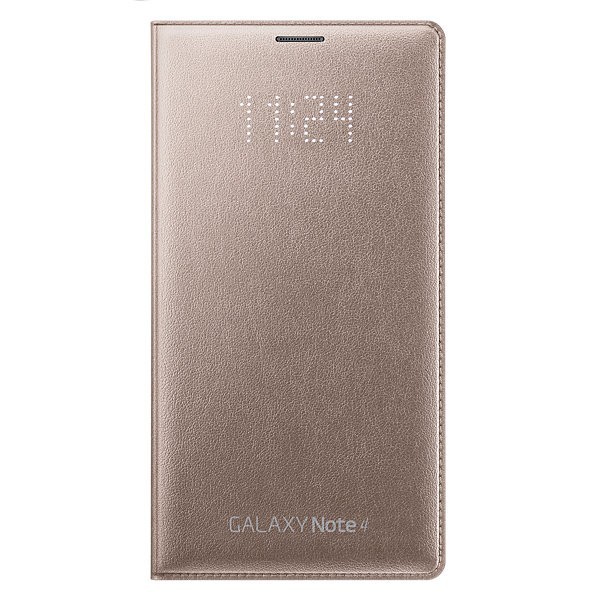 „Samsung“ LED Flip Wallet atvērams maciņš - zelta (Galaxy Note 4)