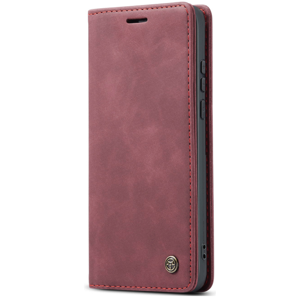 Кожиный чехол-книжка "CaseMe" Retro - бордовый (Pixel 10 Pro XL)