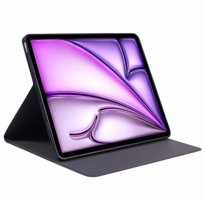 "X-LEVEL" atvēramais tekstila maciņš - melns (iPad Air 13 2026 / iPad Air 13 2025 / iPad Air 13 2024)