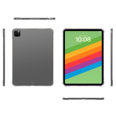 Pastiprinātas aizsardzības cieta silikona (TPU) apvalks - dzidrs (iPad Pro 13 (2025) / 13 (2024))