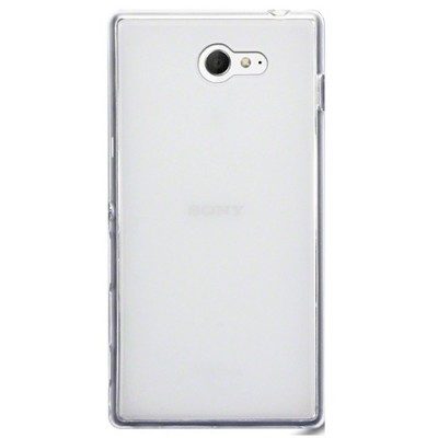 Sony Xperia M2 dzidrs (caurspīdīgs) cieta silikona TPU pasaulē planākais apvalks / Vacins.lv
