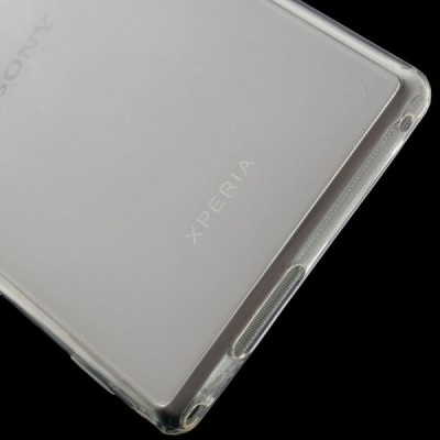 Sony Xperia M2 dzidrs (caurspīdīgs) cieta silikona TPU pasaulē planākais apvalks / Vacins.lv