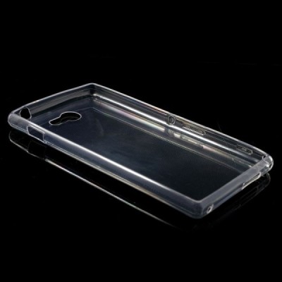 Sony Xperia M2 dzidrs (caurspīdīgs) cieta silikona TPU pasaulē planākais apvalks / Vacins.lv