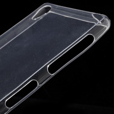 Sony Xperia Z3 dzidrs (caurspīdīgs) cieta silikona TPU pasaulē planākais apvalks / Vacins.lv
