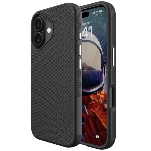 „TUKU“ Shockproof Magsafe ciets silikona korpuss - melns (iPhone 17)