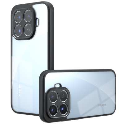 "Mofan" caurspīdīgs cieta silikona (TPU) apvalks - melns (Xiaomi 17T Pro)