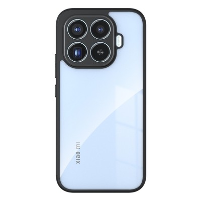 "Mofan" caurspīdīgs cieta silikona (TPU) apvalks - melns (Xiaomi 17T Pro)