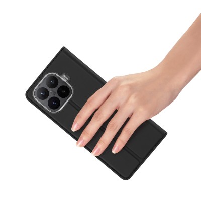 "Dux Ducis" Skin atvērams maciņš - melns (Xiaomi 17T Pro)