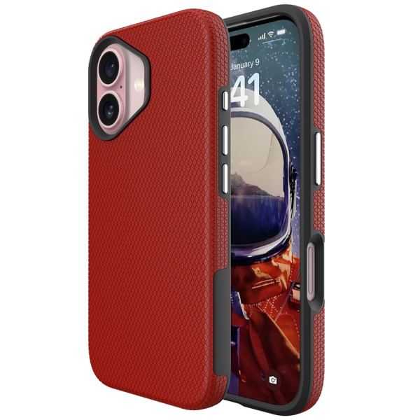 „TUKU“ Shockproof Magsafe ciets silikona korpuss - sarkans (iPhone 17)