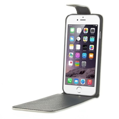 Apple iPhone 6 (6s) klasisks ādas vertikāli atvēramais balts maciņš / Vacins.lv
