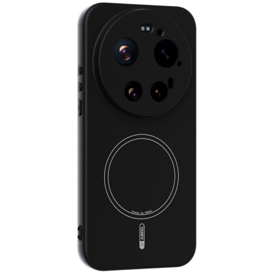 "ABEEL" cieta silikona (TPU) apvalks - melns (Xiaomi 17 Ultra)