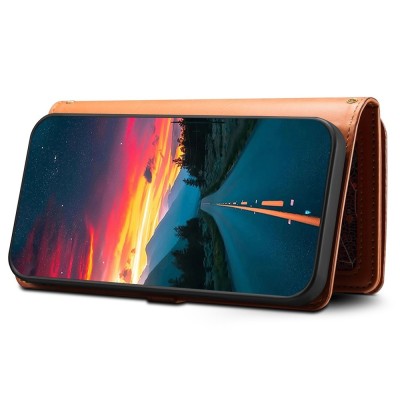 "ESEBLE" solīds maciņš ar noņemamu maku - brūns (Galaxy A55)