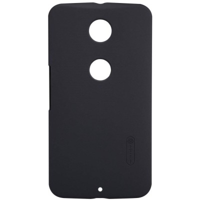 Motorola Nexus 6 Nillkin Frosted Shield melns plastmasas apvalks + ekrāna aizsargplēve / Vacins.lv