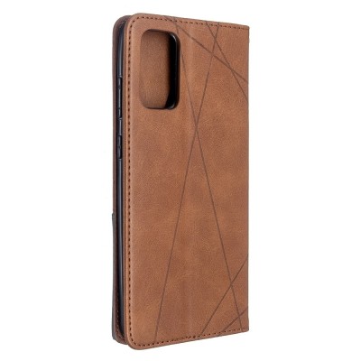 Солидный чехол-книжка "Binfen" Geometric - коричневый (Galaxy S20+)