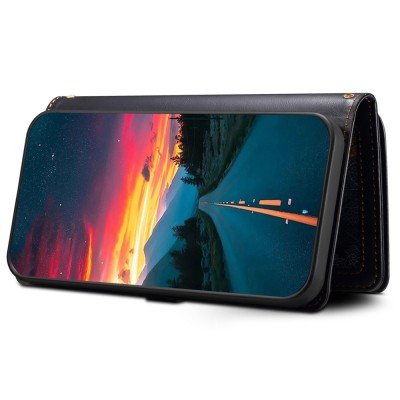 "ESEBLE" solīds maciņš ar noņemamu maku - melns (Galaxy S25)
