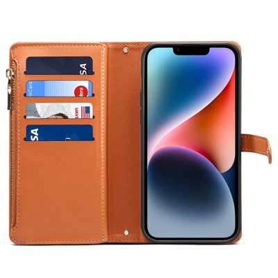 "ESEBLE" Retro чехол со съемным кошельком - коричневый (iPhone 15)