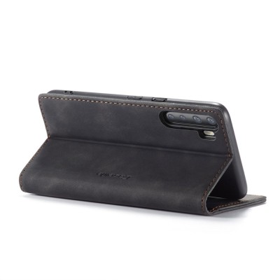 Кожиный чехол-книжка "CaseMe" Retro - чёрный (OnePlus Nord)