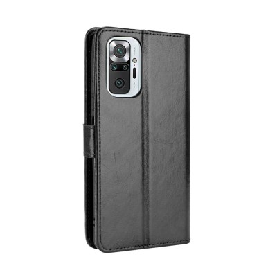 Xiaomi Redmi Note 10 Pro atvēramais ādas melns maciņš, grāmata (maks) | Vacins.lv