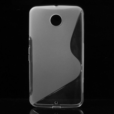 Motorola Nexus 6 skaidrus (permatomas) kieto silikono TPU dėklas - nugarėlė / Priedai.lt