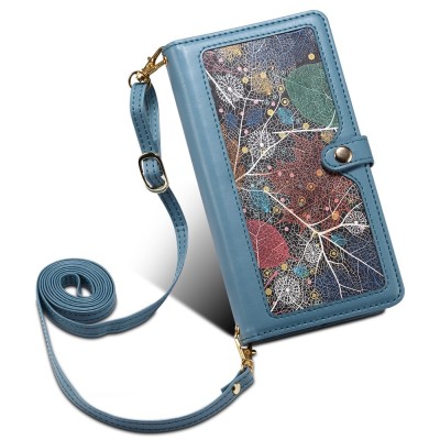 "ESEBLE" Retro чехол со съемным кошельком - синий (Galaxy S25 Edge)