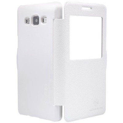 Samsung Galaxy A5 (A500) Nillkin Fresh atvēramais balts maciņš / Vacins.lv