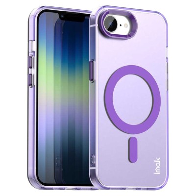 "IMAK" Candy MagSafe matēts cieta silikona (TPU) apvalks - violets (iPhone 17e / 16e)