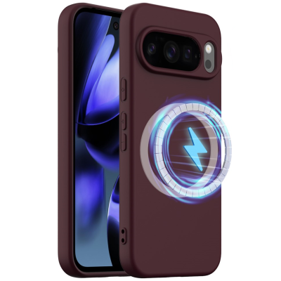 "Shell" MagSafe cieta silikona (TPU) apvalks - bordo (Pixel 10 Pro XL)