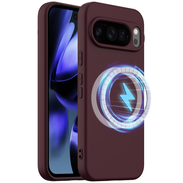 "Shell" MagSafe cieta silikona (TPU) apvalks - bordo (Pixel 10 Pro XL)