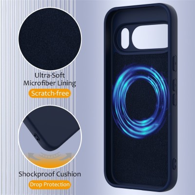 "Shell" MagSafe твердый силиконовый (TPU) чехол - тёмно-синий (Pixel 10 Pro XL)