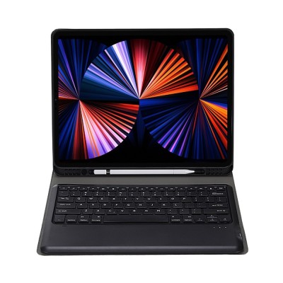 "Bosina" Atvēramais futrālis ar tastatūra - melns (iPad Air 13 2024 / 2025 / 2026 / iPad Pro 12.9" 2022 / 2021 / 2020)